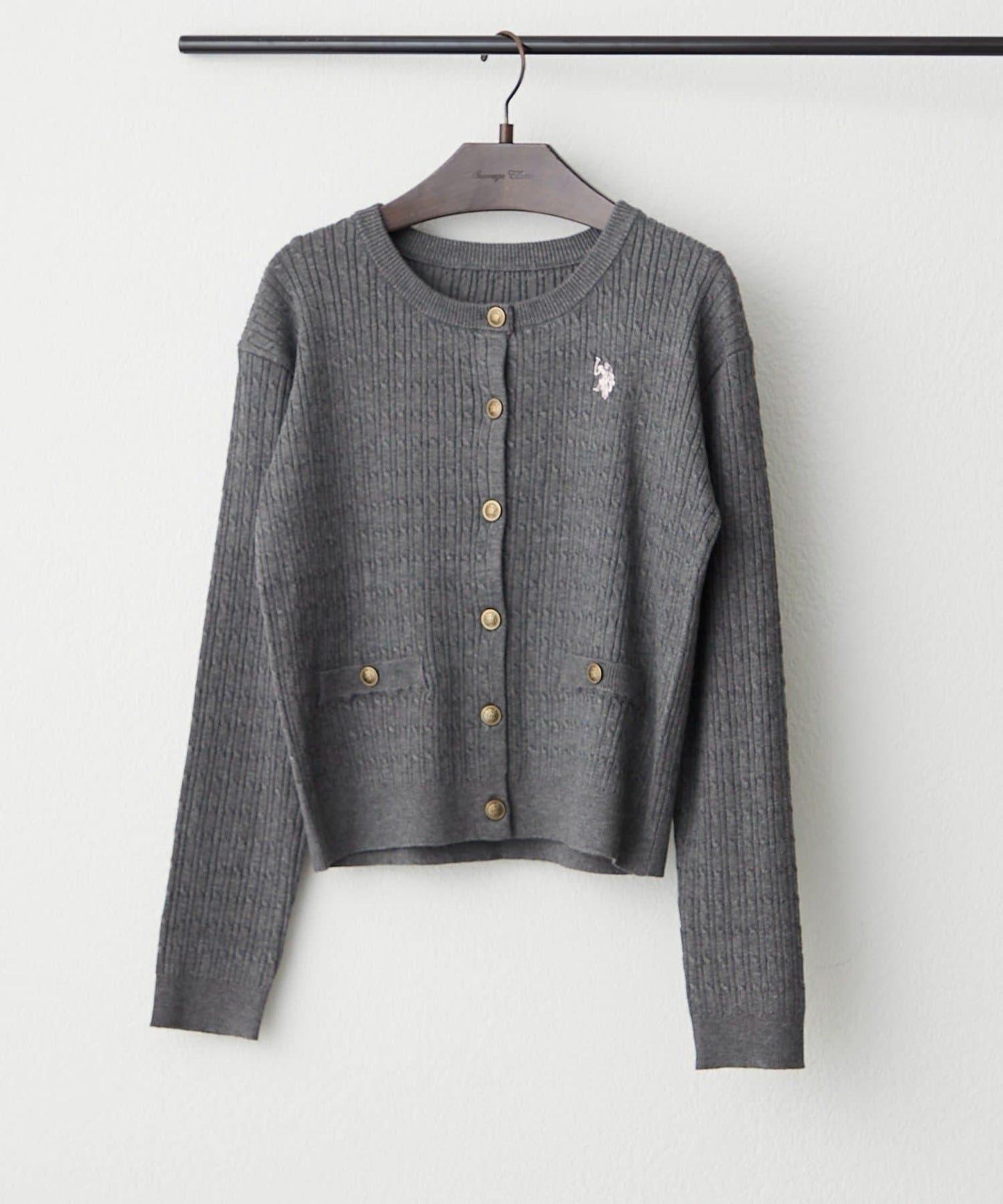 U.S. POLO ASSN. 絞花針織開衫