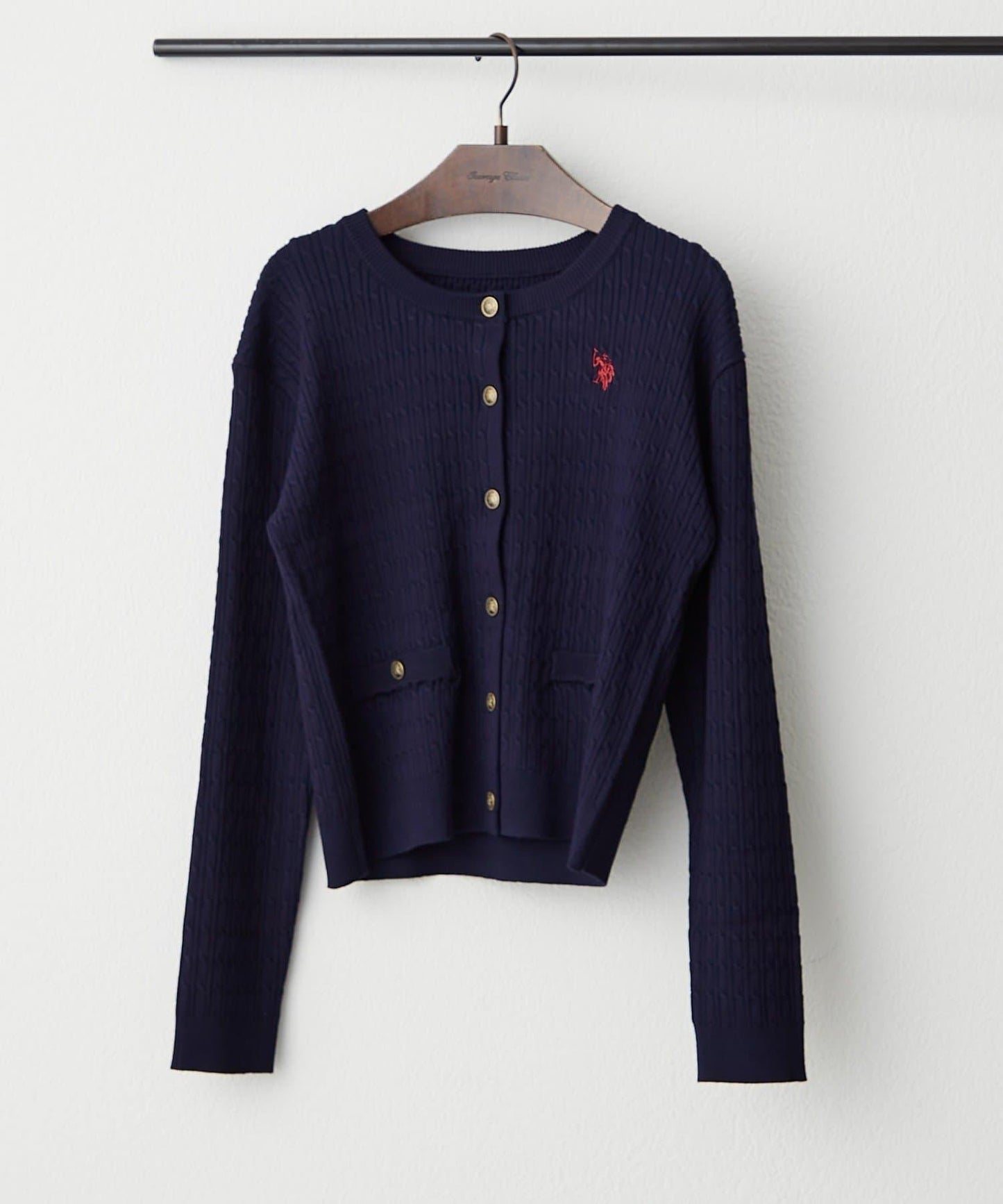U.S. POLO ASSN. 絞花針織開衫