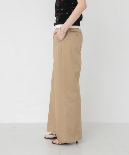 棉緞直筒褲