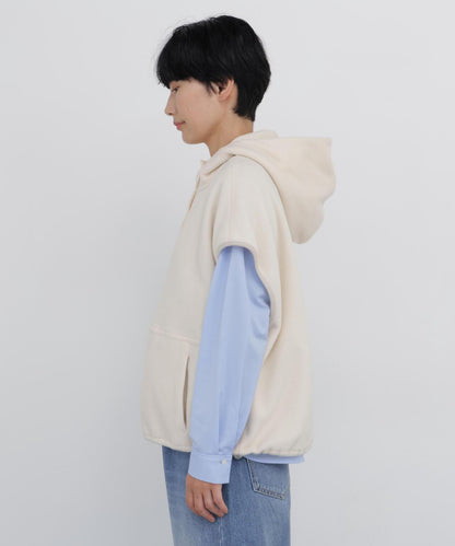 抓絨連帽馬甲