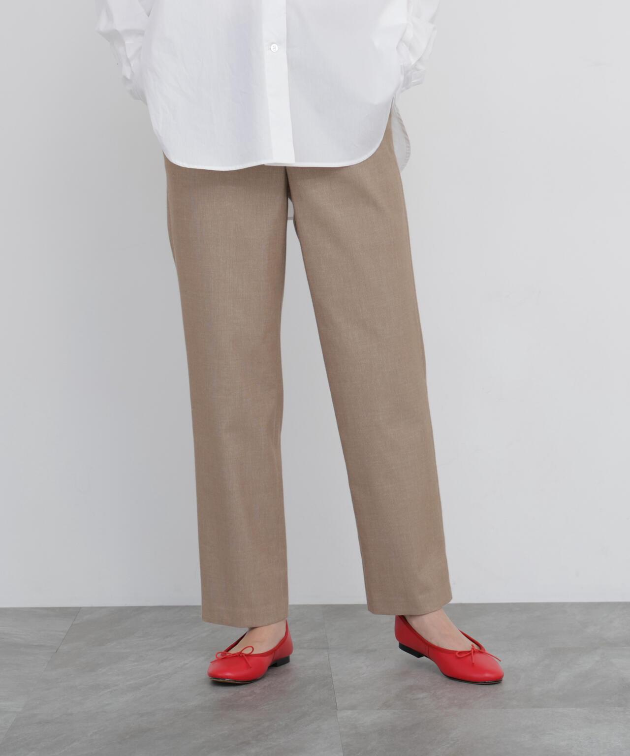 燈芯絨麂皮修身直筒褲