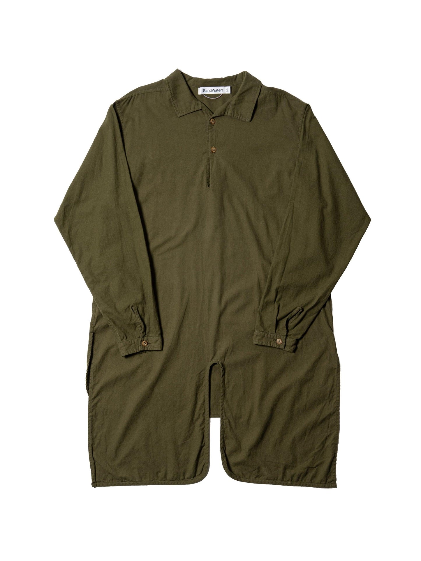 CRAFTED LONG PULLOVER COTTON PEACH SKIN TWILL 長款套頭衫