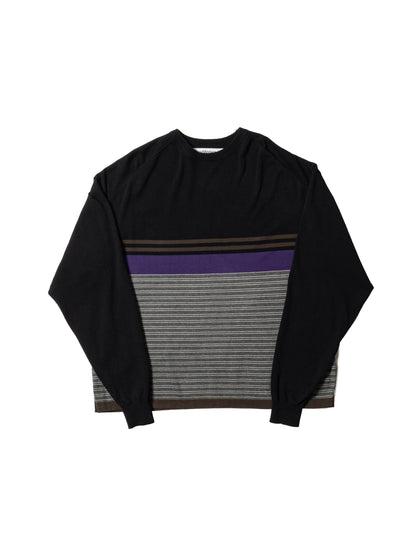 CRAFTED BORDER SWEATER /COTTON YARN 針織衫