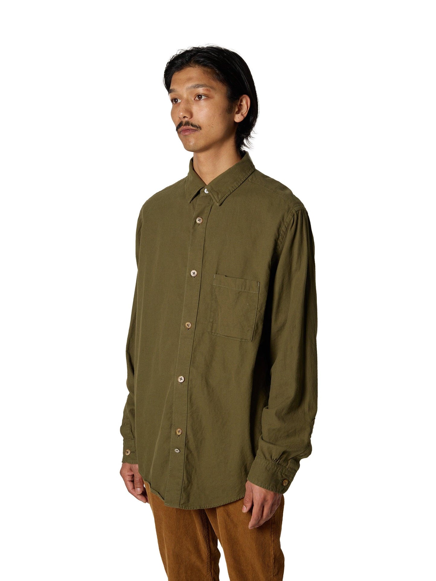 ORGANIZED B.D.SHIRT / COTTON PEACH SKIN TWILL 襯衫