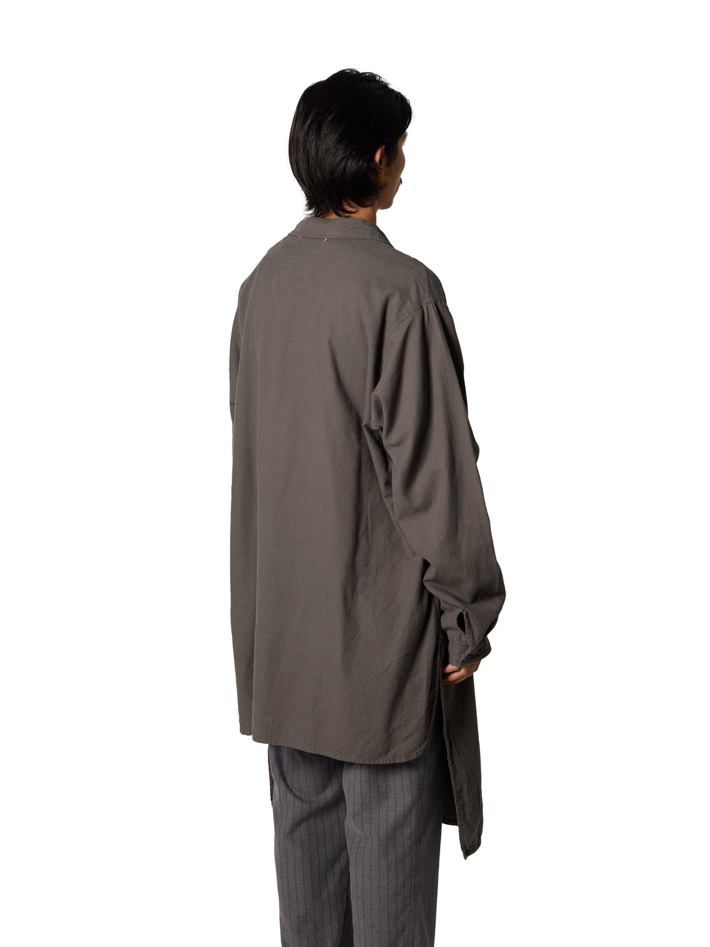 CRAFTED LONG PULLOVER COTTON PEACH SKIN TWILL 長款套頭衫