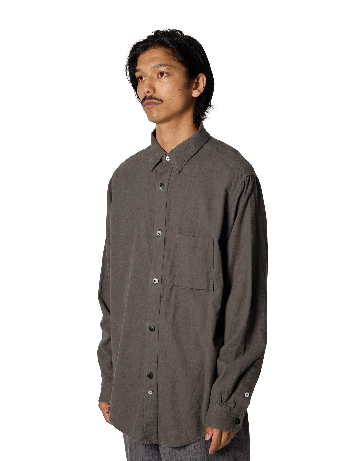 ORGANIZED B.D.SHIRT / COTTON PEACH SKIN TWILL 襯衫