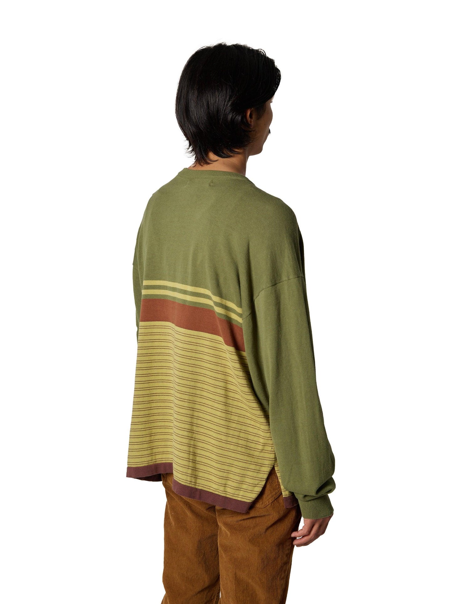 CRAFTED BORDER SWEATER /COTTON YARN 針織衫