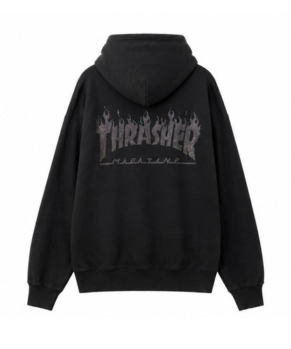 Thrasher/スラッシャー/LHP聯名 RHINESTONE HOODIE 萊茵石連帽衛衣