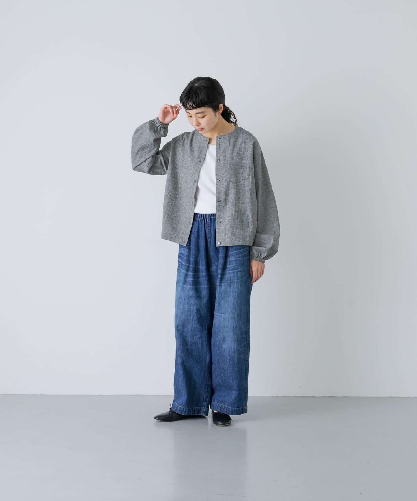 泡泡袖2WAY針織開衫