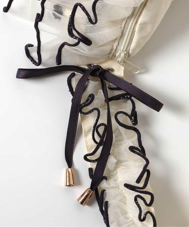 薄紗荷葉邊斜挎包