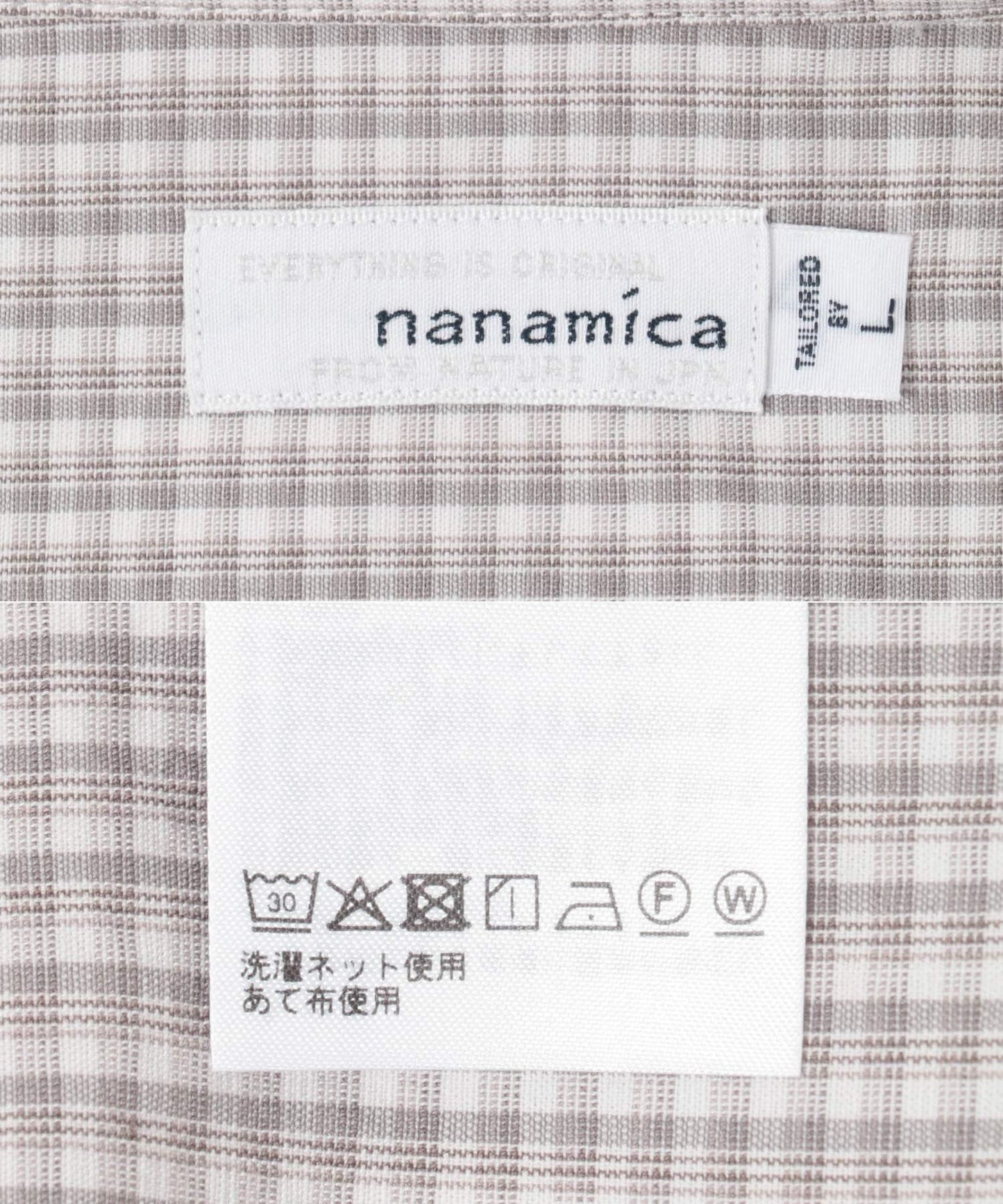 nanamica Micro Plaid Wind 襯衫