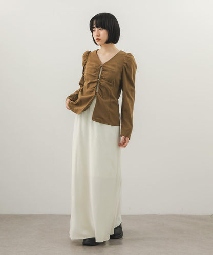 拼接窄身半身裙