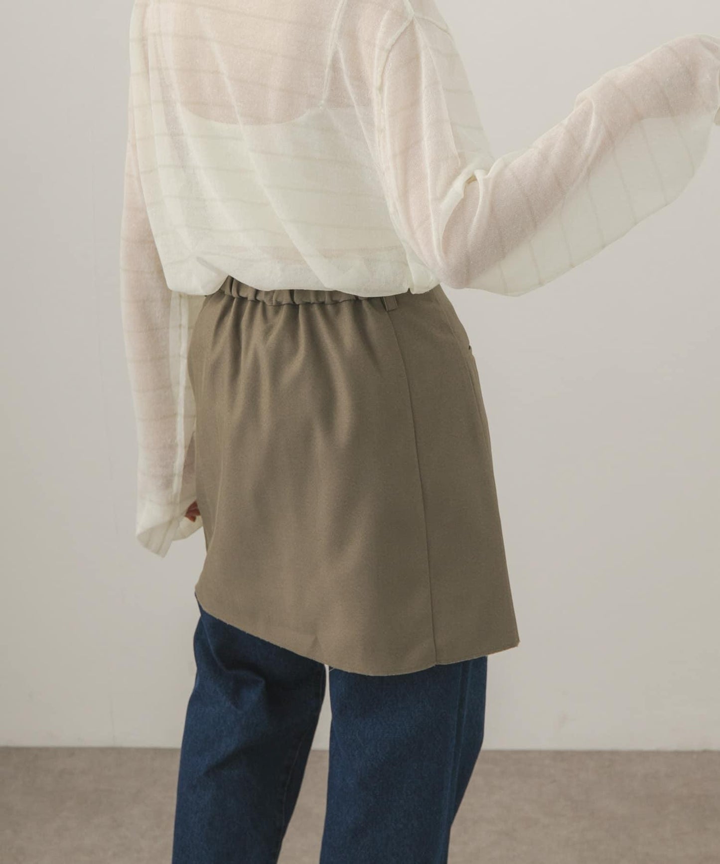 毛邊迷你半身裙