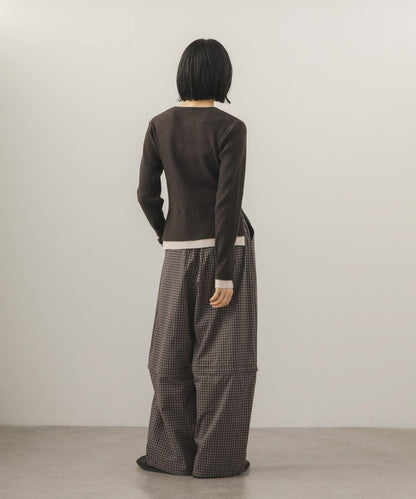 疊穿亨利領針織衫