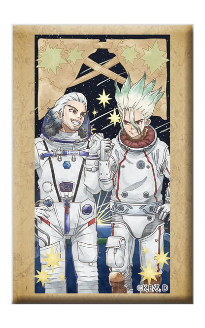 Dr.STONE（石紀元） 帶支架方形徽章 千空＆白夜