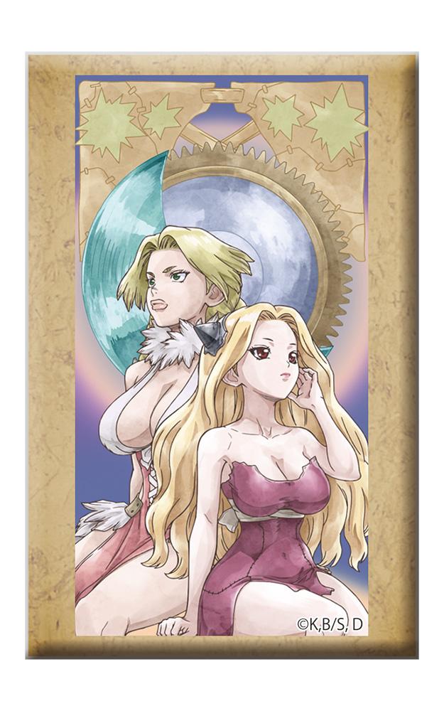 Dr.STONE（石紀元） 花田仁姫&北東西 南 帶支架方形徽章