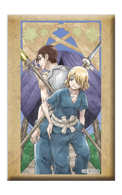 Dr.STONE（石紀元） 金狼＆銀狼 帶支架方形徽章