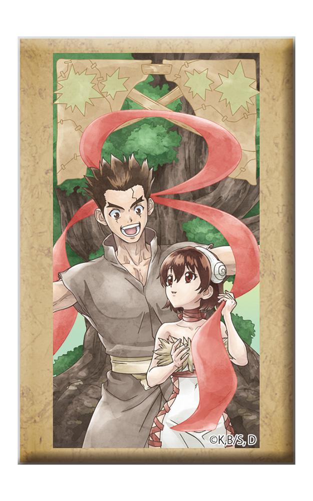 Dr.STONE（石紀元） 大木大樹＆小川槓 帶支架方形徽章