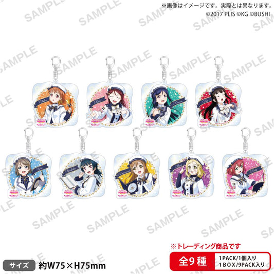 ラブライブ！スクールアイドルフェスティバル（LoveLive!學園偶像祭） Aqours 聖誕節篇Part2ver. 亞克力掛件 【整盒裝／9個入】