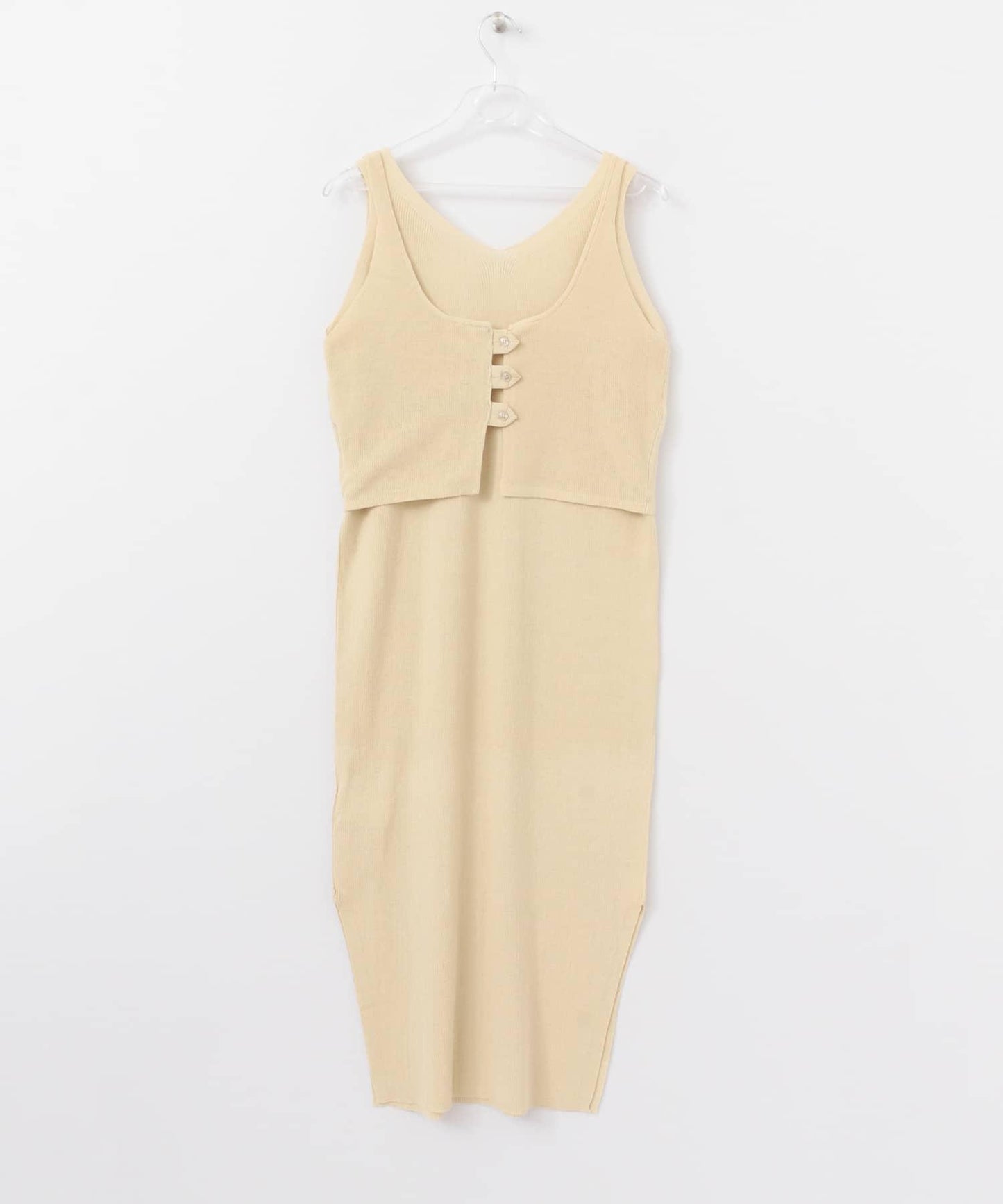 LAYERED KNIT ONE-PIECE 連衣裙