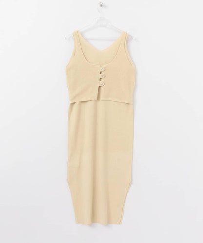 LAYERED KNIT ONE-PIECE 連衣裙