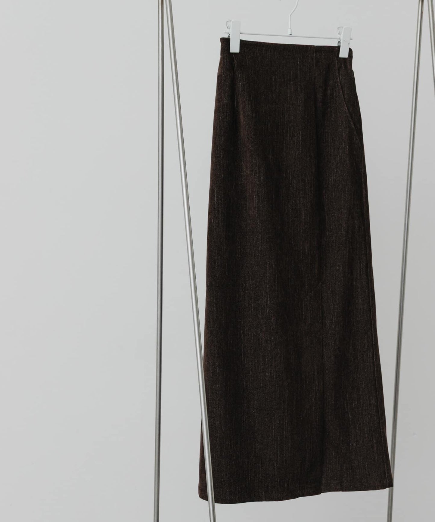 燈芯絨天鵝絨I字半身裙