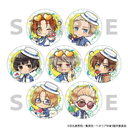 ヘタリア World★Stars（黑塔利亞 World★Stars） 徽章 夏日假期ver.A BOX裝 7個入
