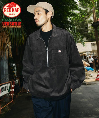 RED KAP × FREAK'S STORE 聯名 燈芯絨 半拉鍊套頭衫 長袖襯衫