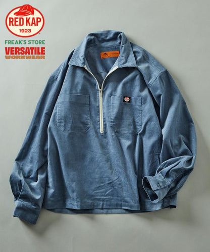 RED KAP × FREAK'S STORE 聯名 燈芯絨 半拉鍊套頭衫 長袖襯衫
