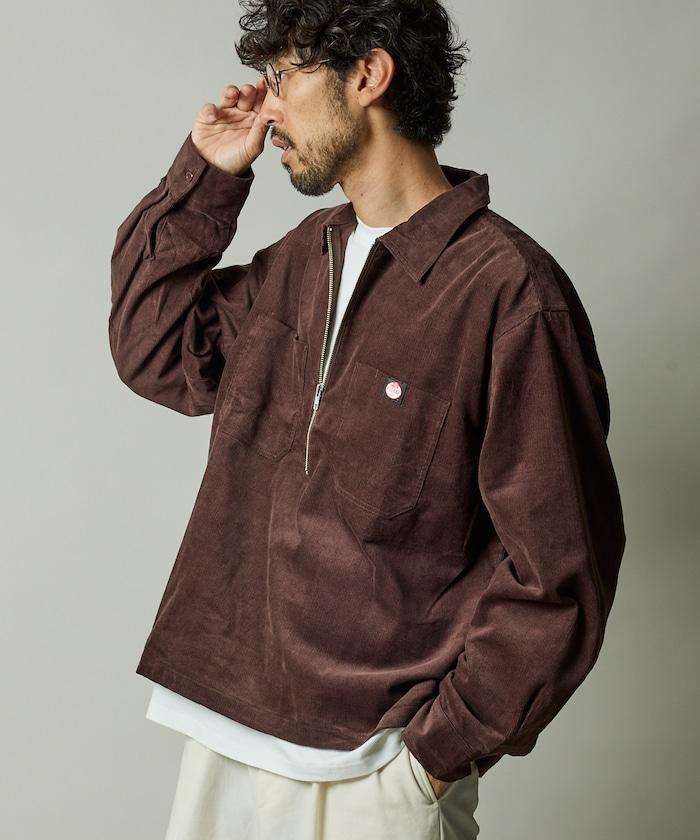 RED KAP × FREAK'S STORE 聯名 燈芯絨 半拉鍊套頭衫 長袖襯衫