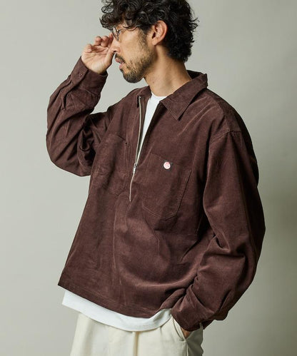 RED KAP × FREAK'S STORE 聯名 燈芯絨 半拉鍊套頭衫 長袖襯衫