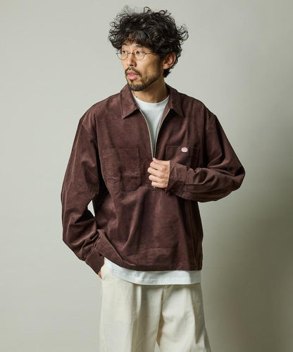 RED KAP × FREAK'S STORE 聯名 燈芯絨 半拉鍊套頭衫 長袖襯衫