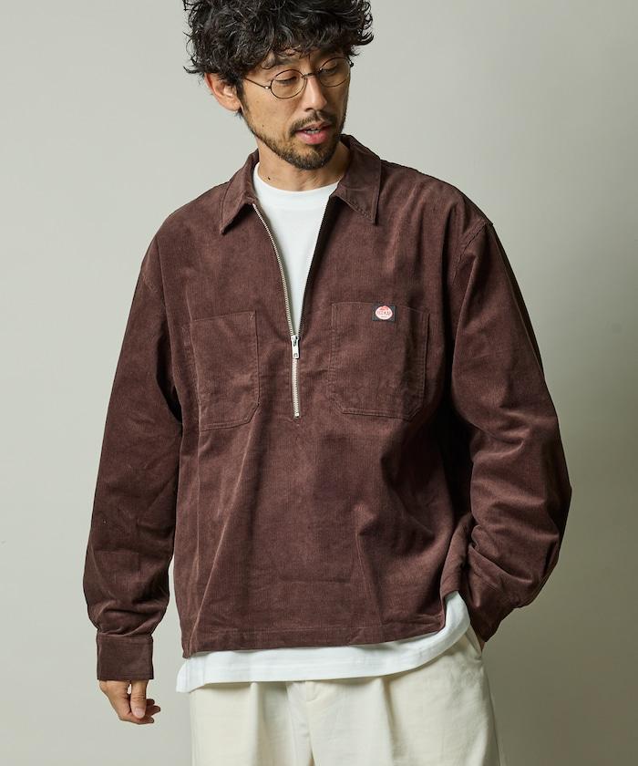 RED KAP × FREAK'S STORE 聯名 燈芯絨 半拉鍊套頭衫 長袖襯衫