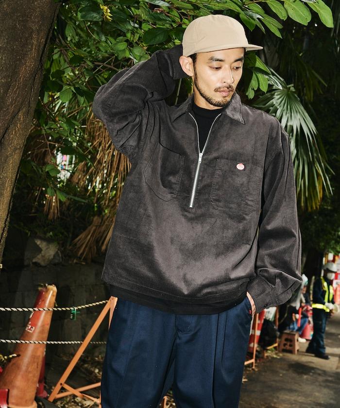RED KAP × FREAK'S STORE 聯名 燈芯絨 半拉鍊套頭衫 長袖襯衫