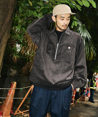 RED KAP × FREAK'S STORE 聯名 燈芯絨 半拉鍊套頭衫 長袖襯衫