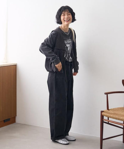 聯名 燈芯絨 束口蝴蝶結馬甲