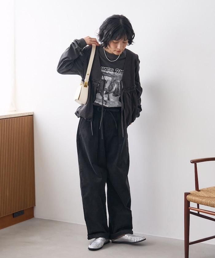 聯名 燈芯絨 束口蝴蝶結馬甲