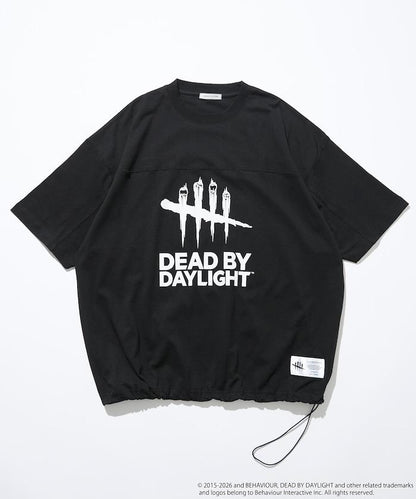 DEAD BY DAYLIGHT 聯名 大Logo 下襬抽繩 橄欖球T恤