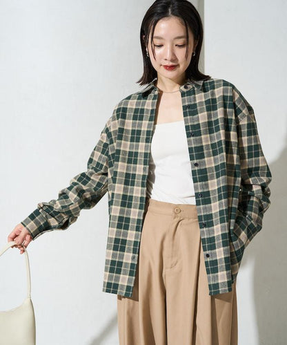 格紋 寬鬆襯衫