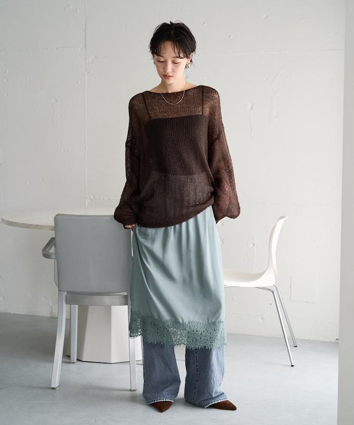 莫代爾觸感 彩色寬鬆針織套頭衫
