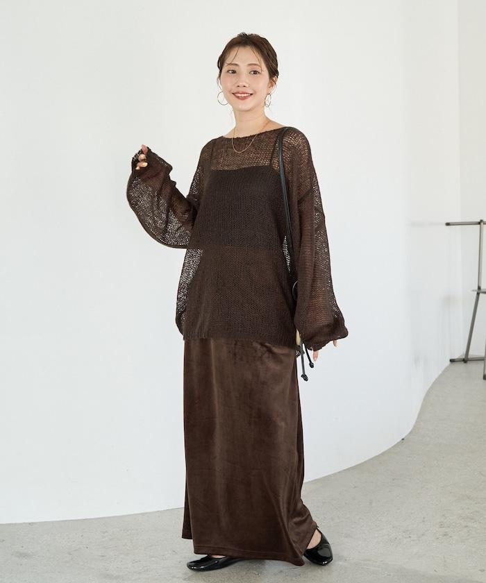 莫代爾觸感 彩色寬鬆針織套頭衫