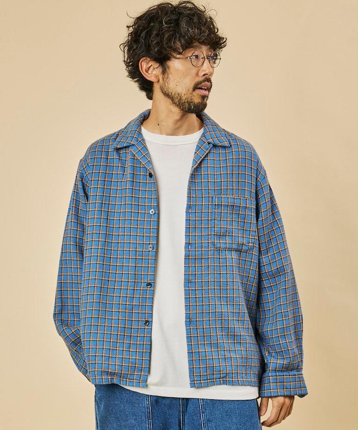 AUSTRALIAN COTTON 開領 格紋襯衫 長袖