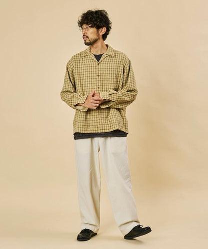 AUSTRALIAN COTTON 開領 格紋襯衫 長袖