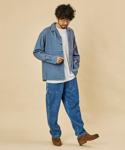 AUSTRALIAN COTTON 開領 格紋襯衫 長袖