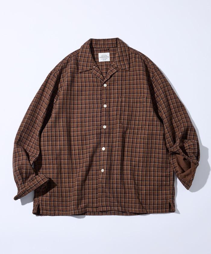 AUSTRALIAN COTTON 開領 格紋襯衫 長袖