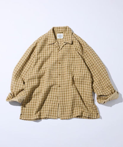 AUSTRALIAN COTTON 開領 格紋襯衫 長袖