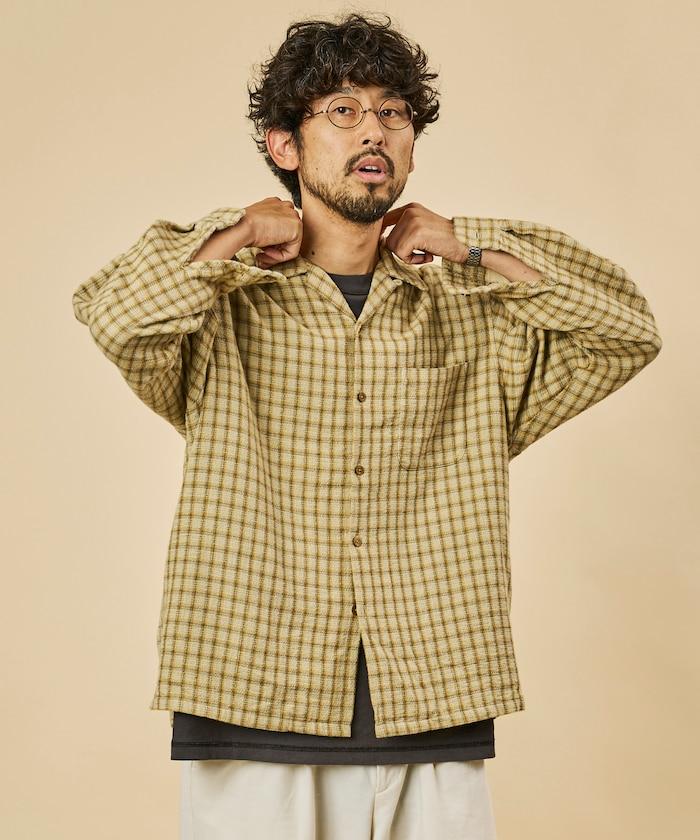 AUSTRALIAN COTTON 開領 格紋襯衫 長袖