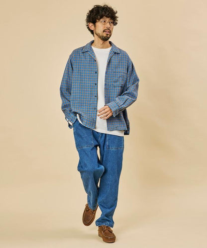 AUSTRALIAN COTTON 開領 格紋襯衫 長袖