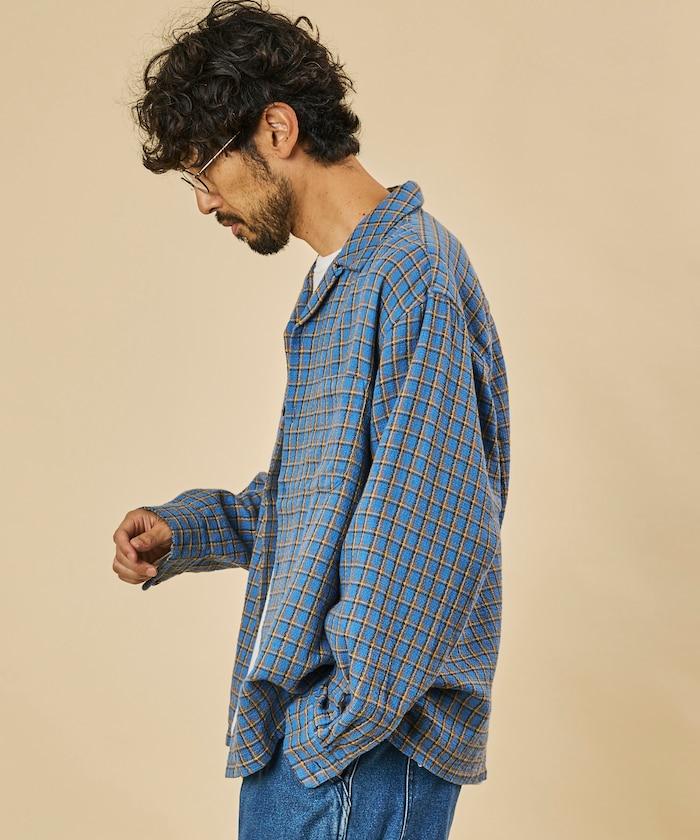 AUSTRALIAN COTTON 開領 格紋襯衫 長袖