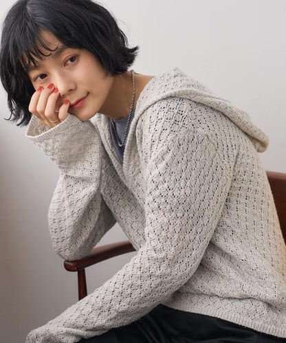 連帽針織套頭衫